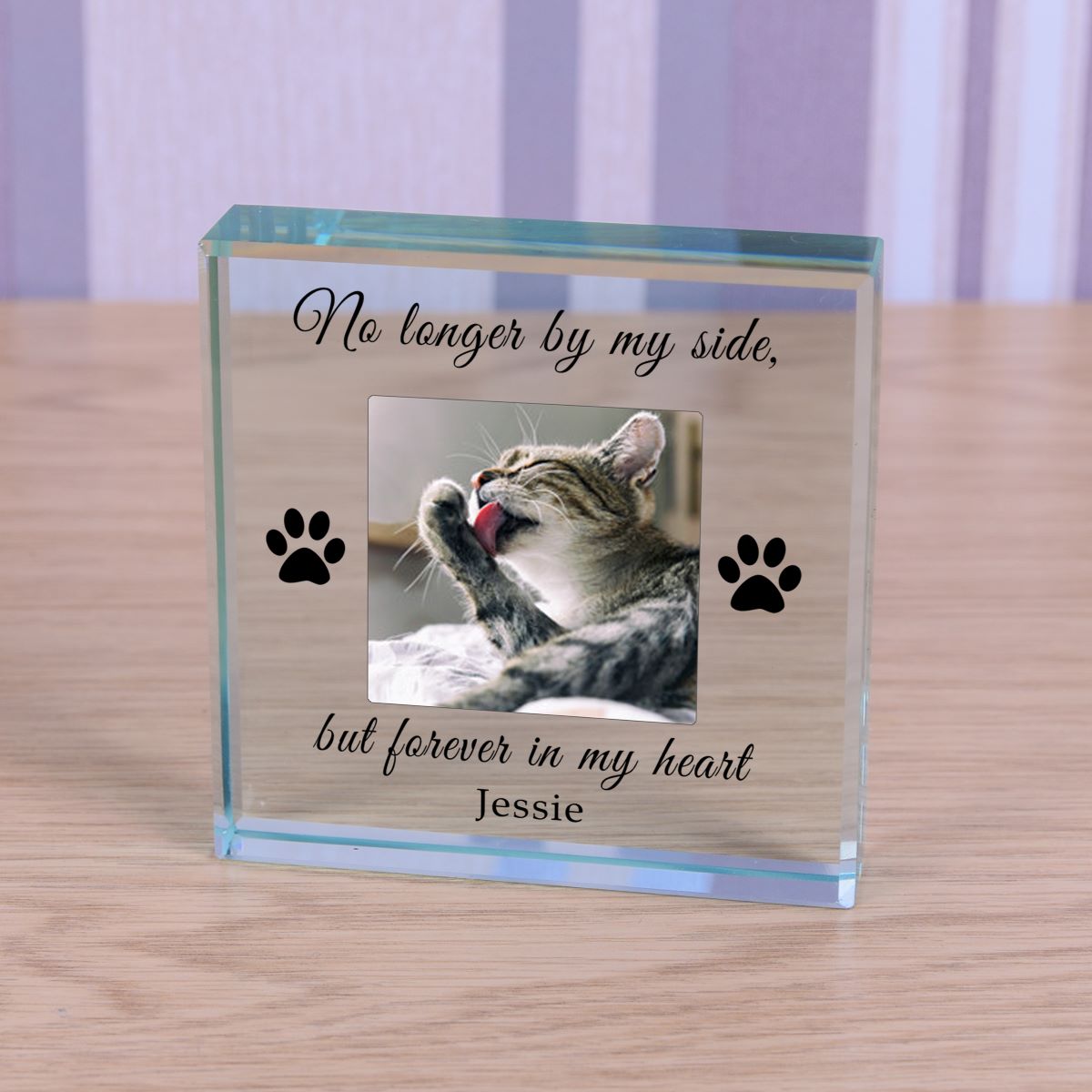 Personalised '... Forever In My Heart' Pet Memory Photo Glass Token