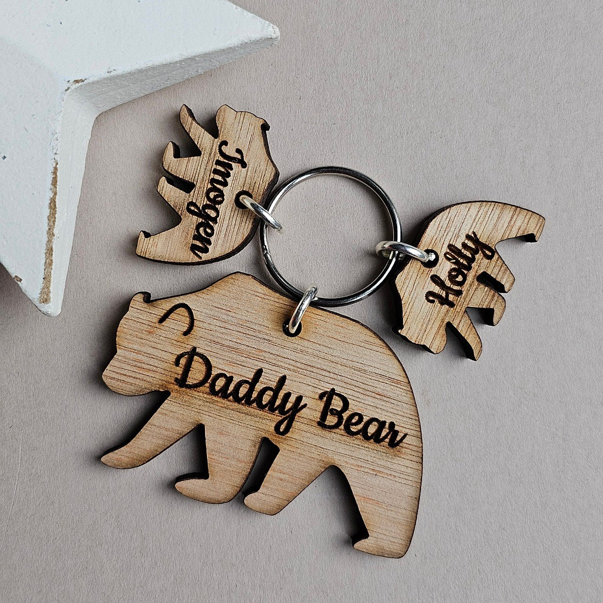 Personalised 'Daddy Bear' Keyring
