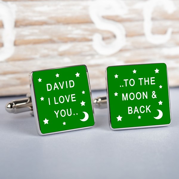 Personalised 'I Love You…' Silver Cufflinks