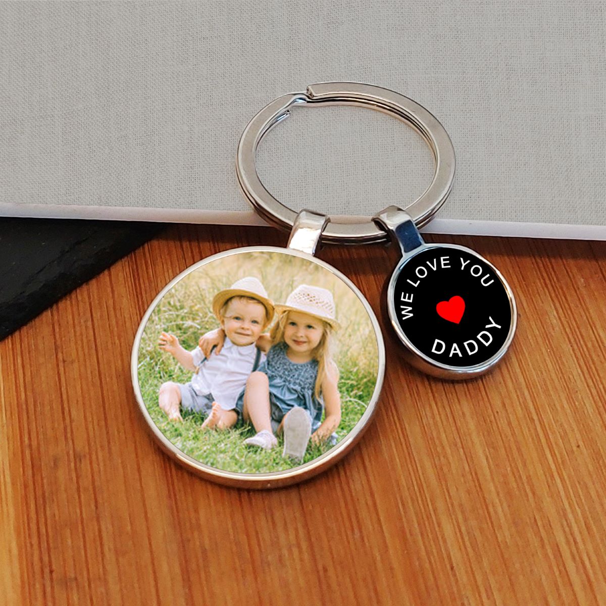 Personalised 'Love You Daddy' Photo Keyring