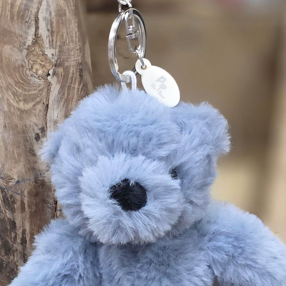 Pip The Plush Blue Teddy Bear Keyring