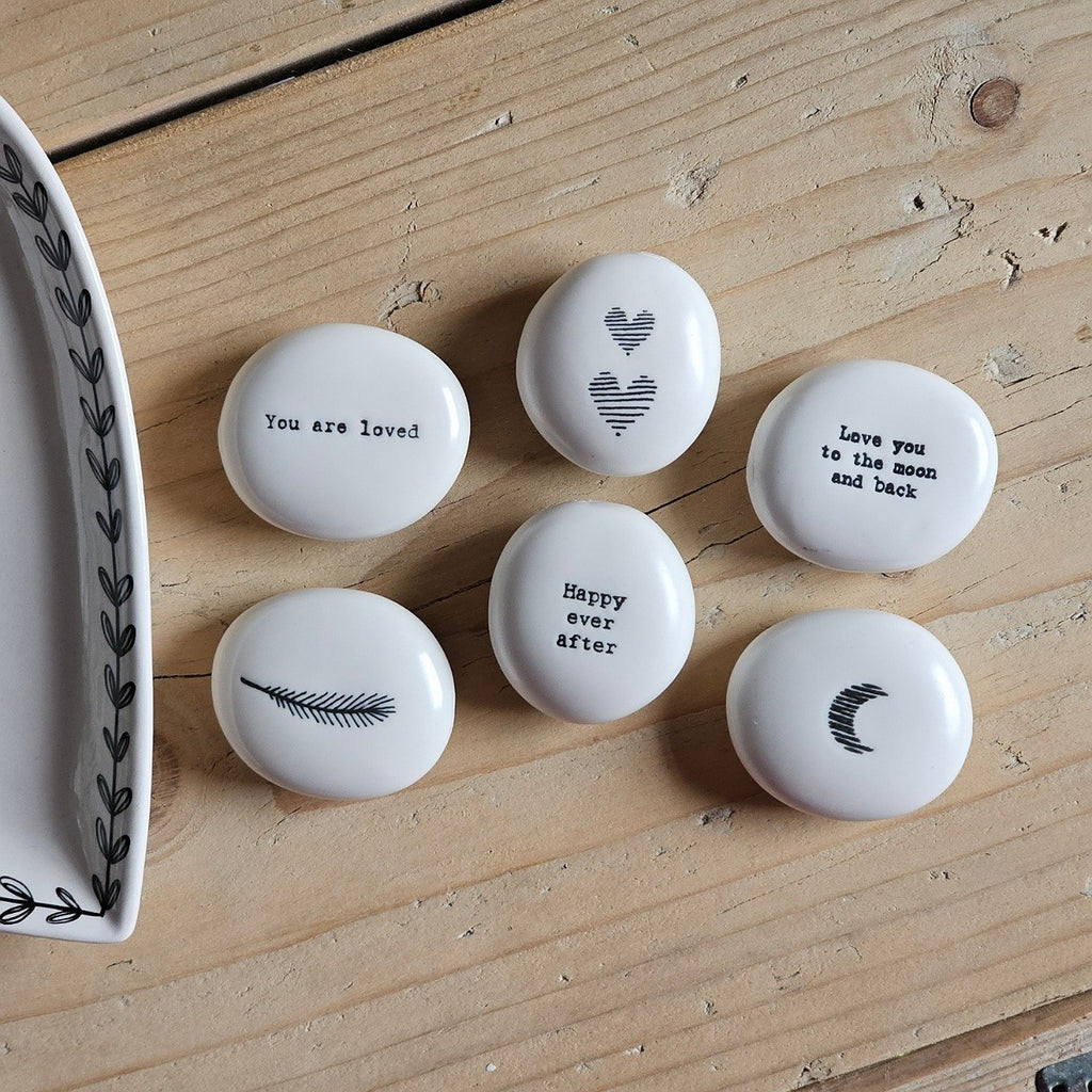 Porcelain Sentiment Pebble