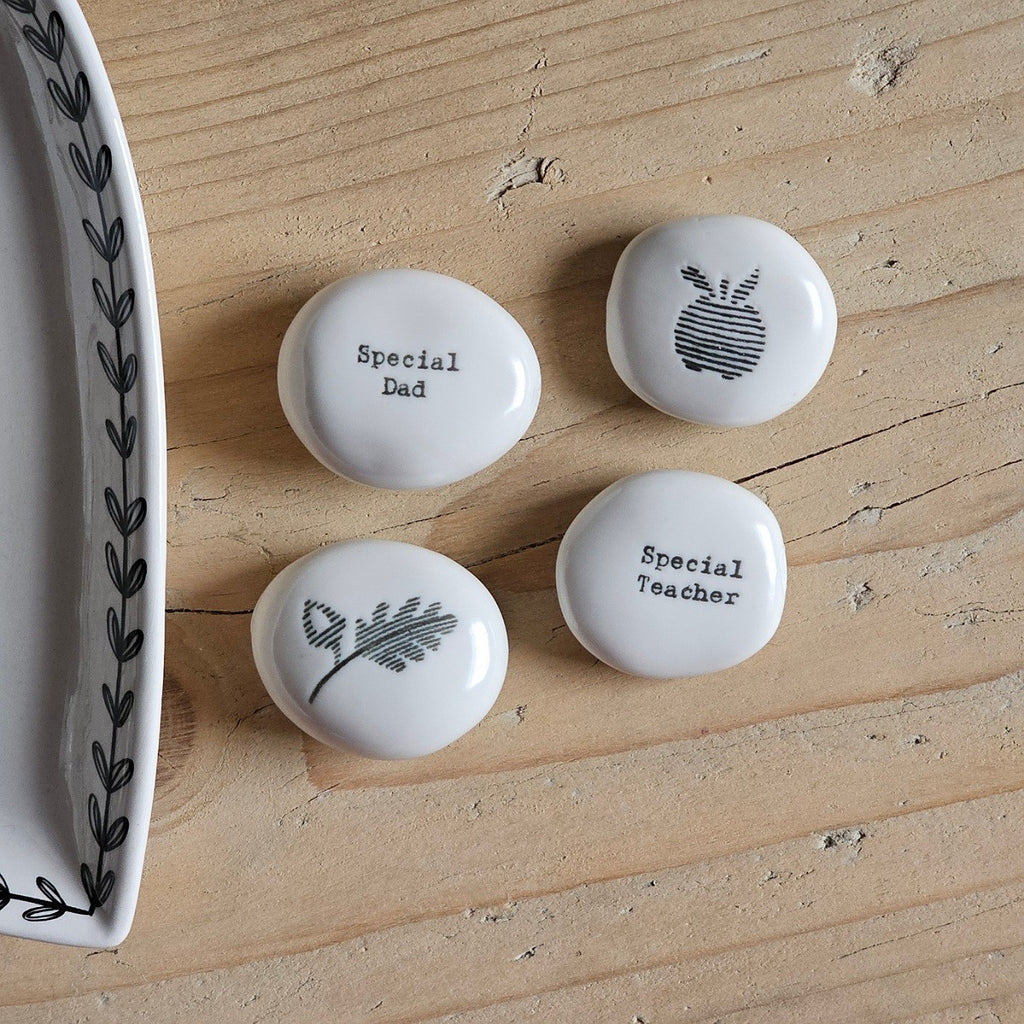 Porcelain Sentiment Pebble
