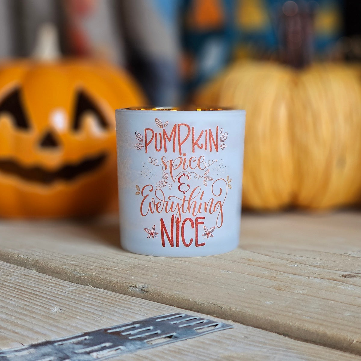 'Pumpkin Spice & Everything Nice' Candle Holder