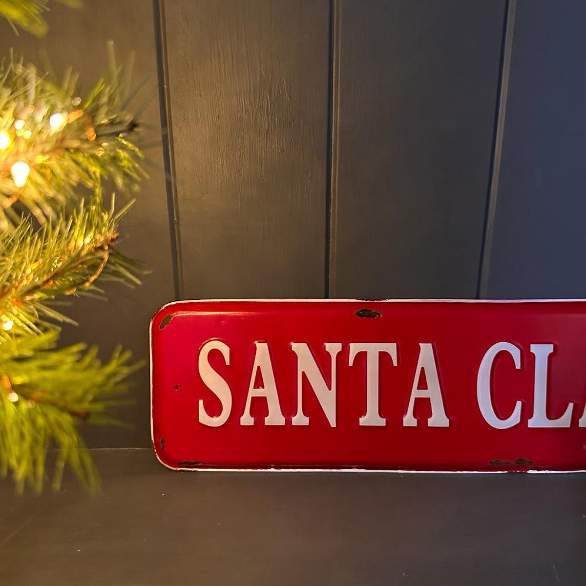 Santa Claus St. Christmas Sign