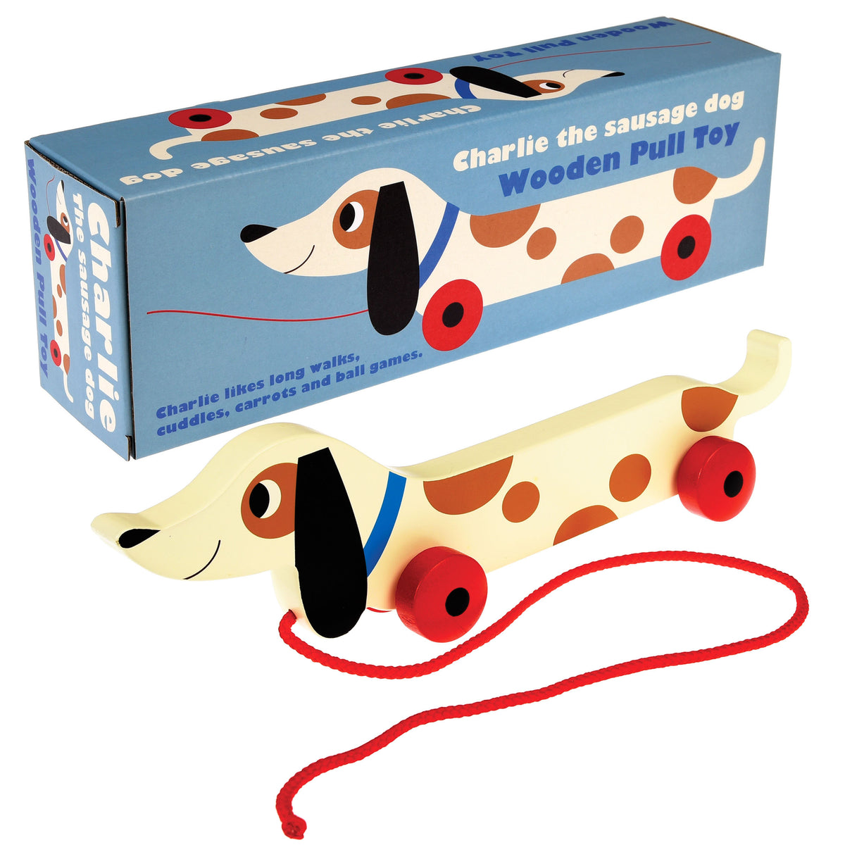 Sausage Dog Wooden Pull Toy