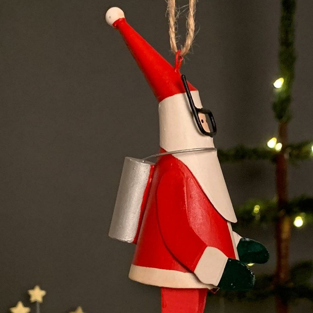 Scuba Diving Santa Hanging Christmas Decoration