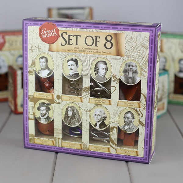 Set Of Eight Puzzles Based On Great Minds
