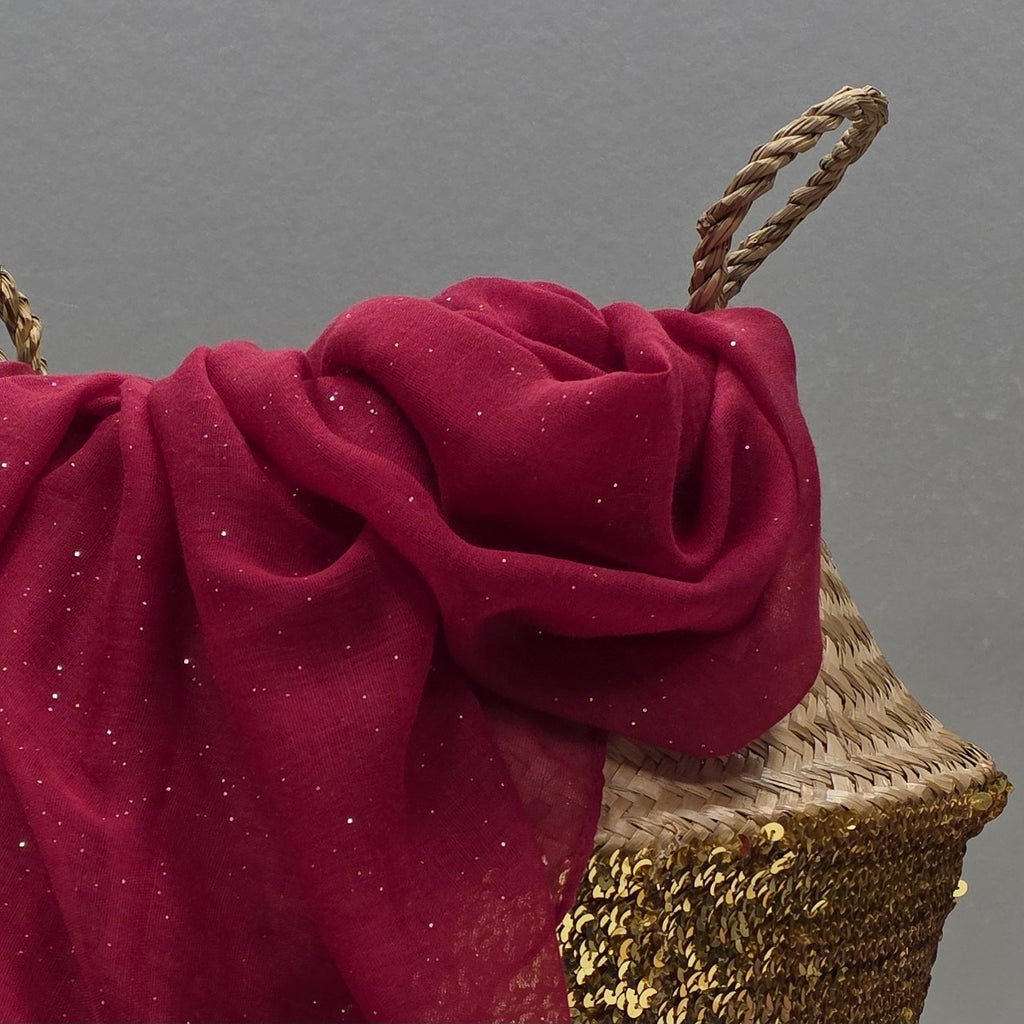 Sparkle Scarf in Crimson Red