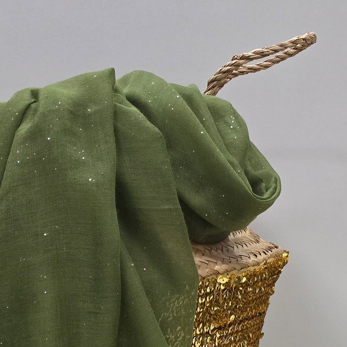 Sparkle Scarf in Khaki Green
