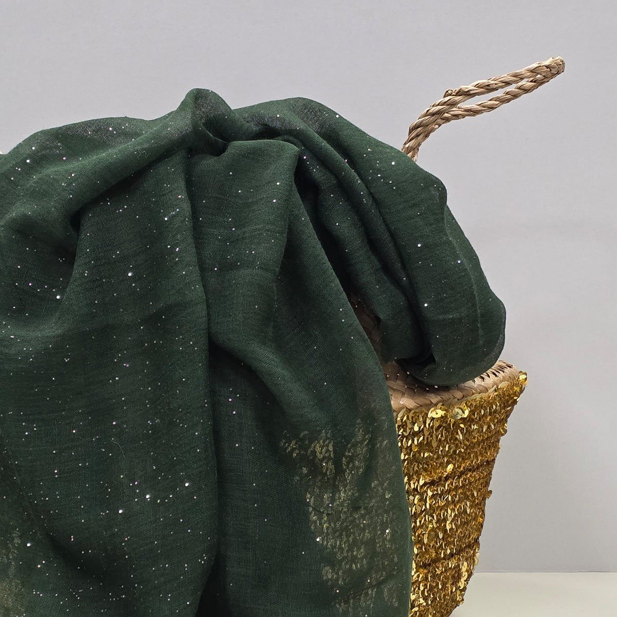 Sparkle Scarf in Rainforest Green