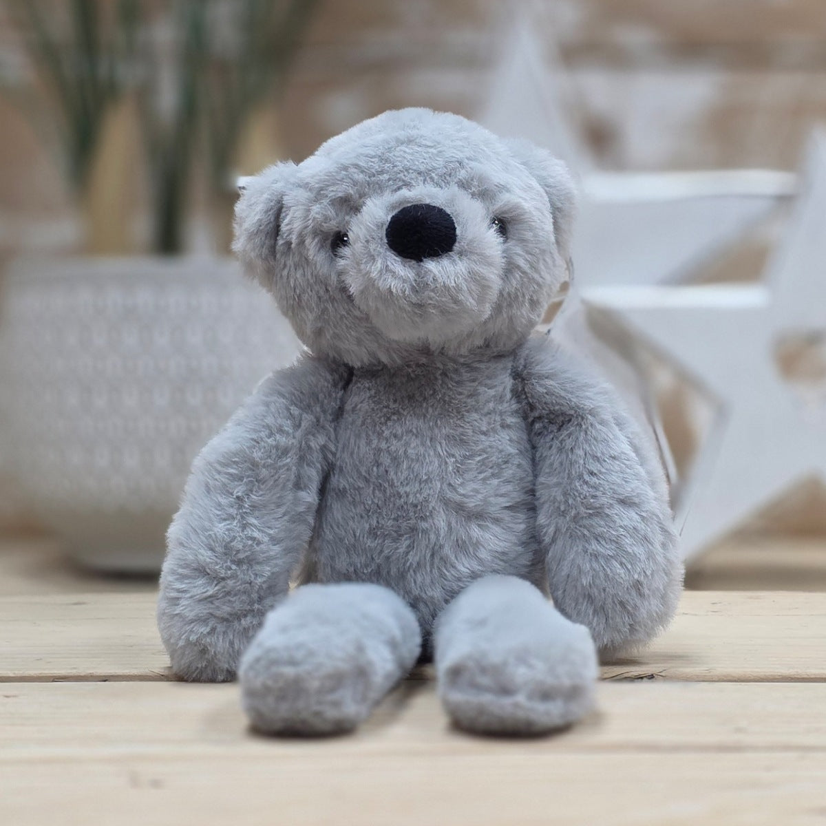 Ste The Long Leg Grey Teddy Bear Soft Toy