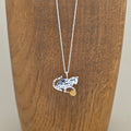 Sterling Silver Cat With Wool Necklace
