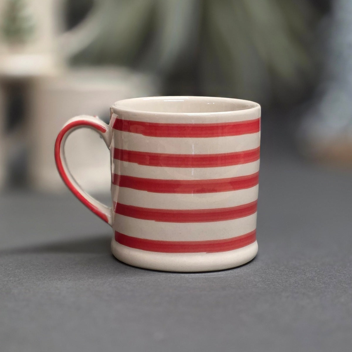 Stoneware Red Stripe Mini Mug