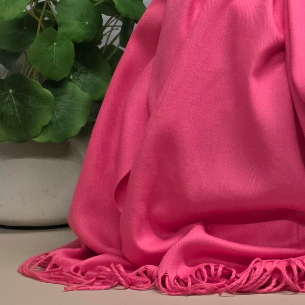 Super Soft Plain Pashmina Style Scarf in Candy Pink