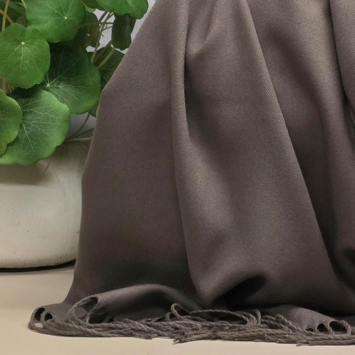 Super Soft Plain Pashmina Style Scarf in Chocolate Brown