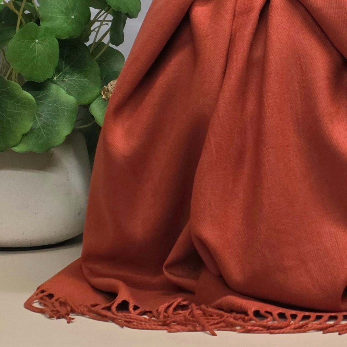 Super Soft Plain Pashmina Style Scarf in Cinnamon