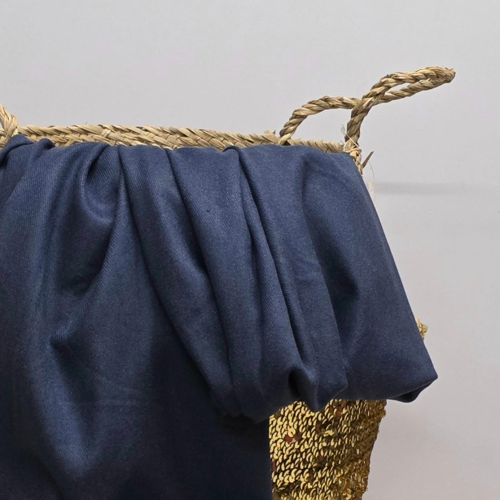 Super Soft Plain Pashmina Style Scarf in Navy Blue