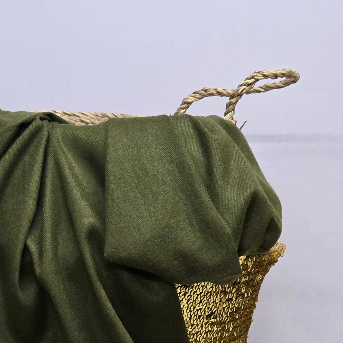 Super Soft Plain Pashmina Style Scarf in Olive Green