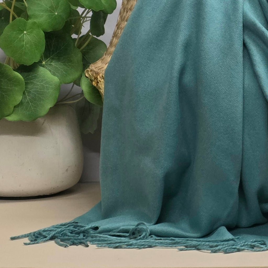 Super Soft Plain Pashmina Style Scarf in Teal