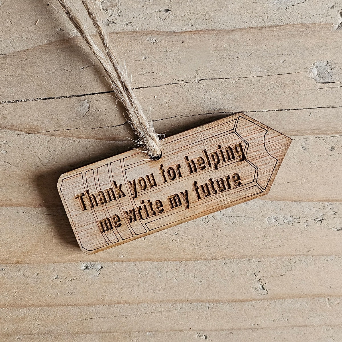 'Thank You For Helping Me' Teacher Decoration and Card