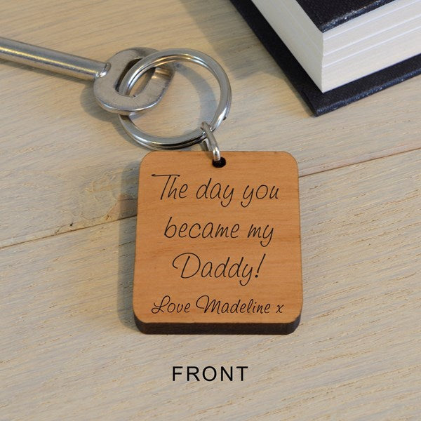 'The Day You Became My…' Personalised Keyring