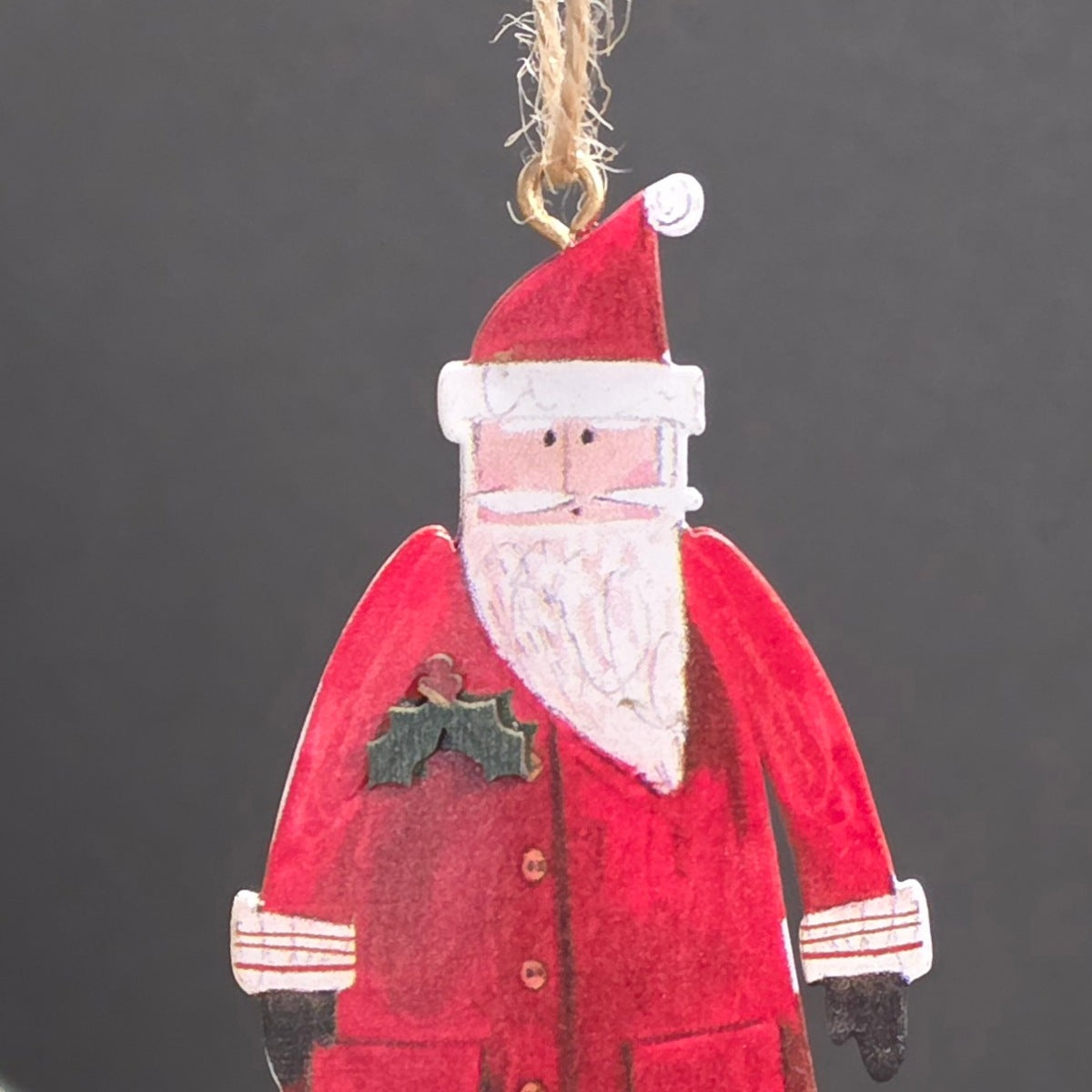 Tin Santa Hanging Decoration