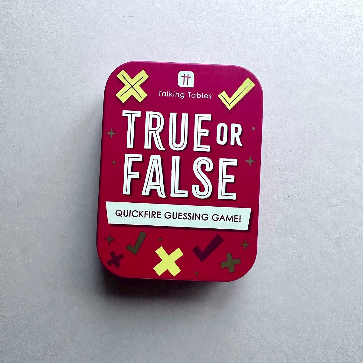 True Or False Game In A Tin