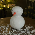 White Ceramic Snowman Ornament Medium