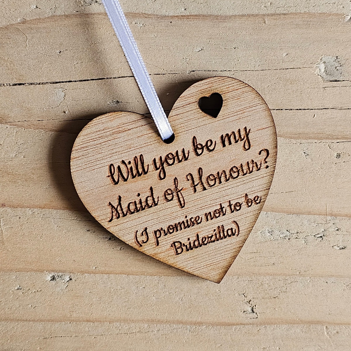 'Will You Be My Maid Of Honour' Decoration and Card
