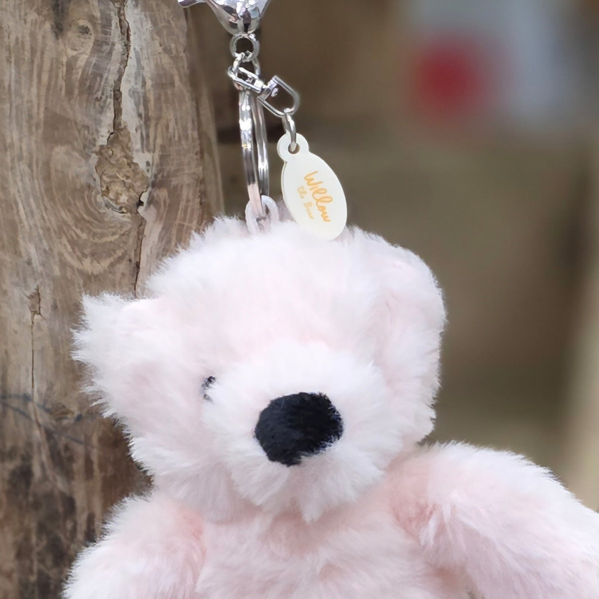 Willow The Plush Light Pink Teddy Bear Keyring