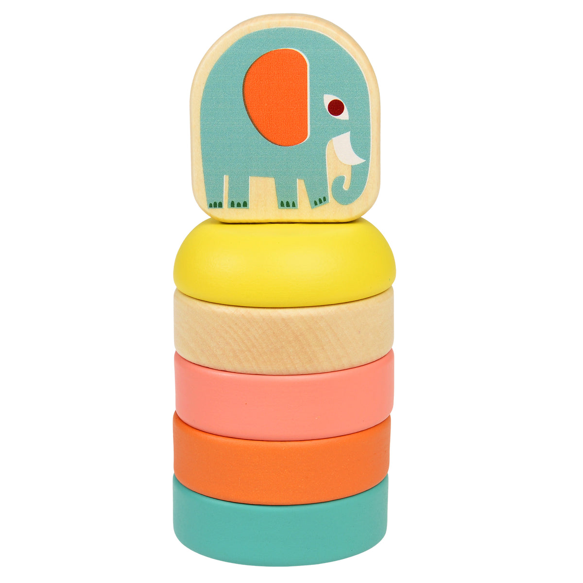 Wooden Elephant Stacking Toy