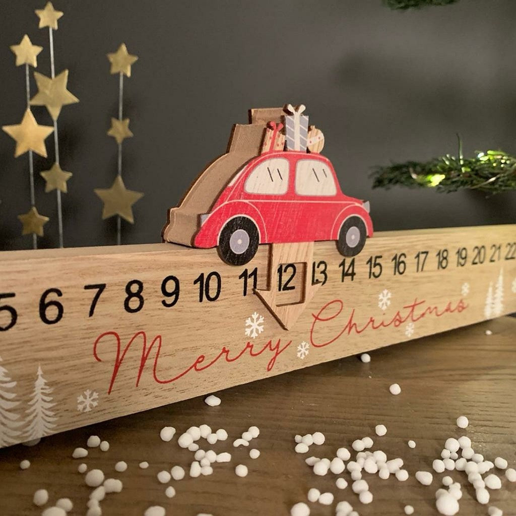 Wooden Merry Christmas Advent Rule