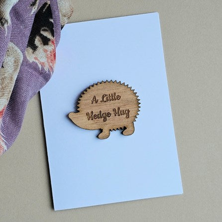 'A Little Hedge Hug' Hedgehog Pocket Token and Card
