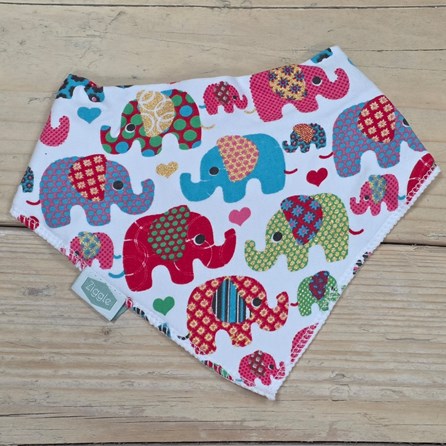 Bandana Dribble Bib - Elephants