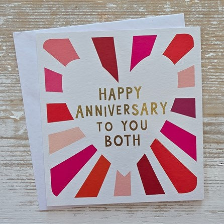 'Happy Anniversary To You Both' Greetings Card