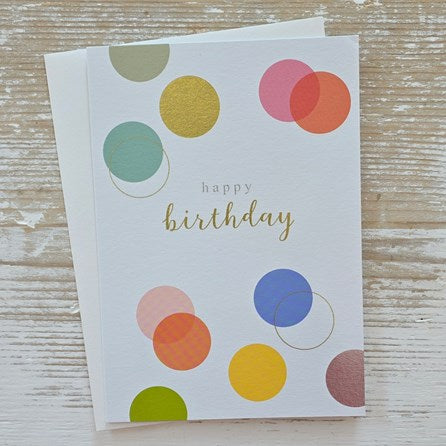 'Happy Birthday' Colourful Spots Card
