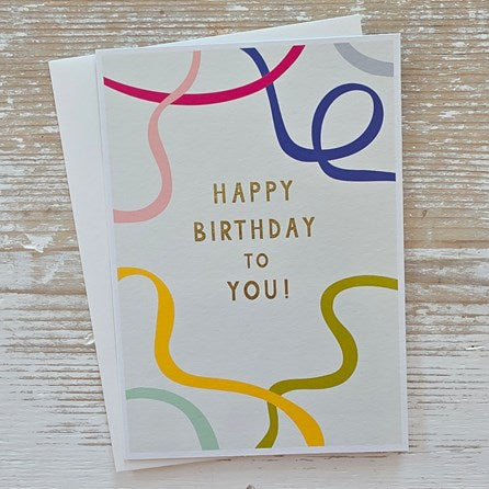 'Happy Birthday' Ribbons Card