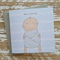 ‘Hello Little One' Blue Greetings Card