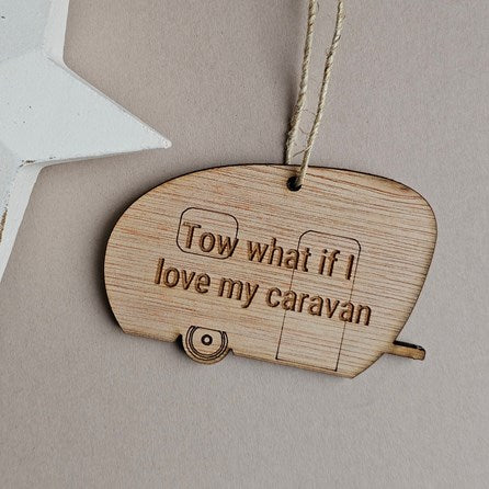 'I Love My Caravan' Hanging Caravan Decoration