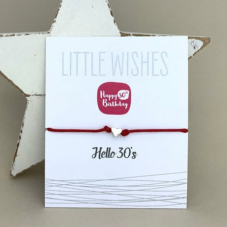 'Hello 30's' Wish Bracelet