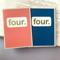 'Four.' Children's Birthday Card