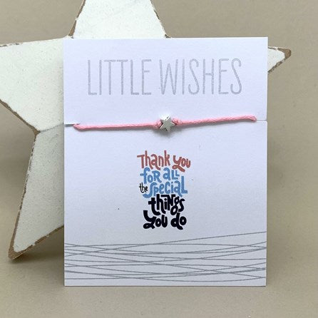 'Thank You For All The Special Things...' Wish Bracelet