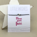 'I Love Your Face' Wish Bracelet