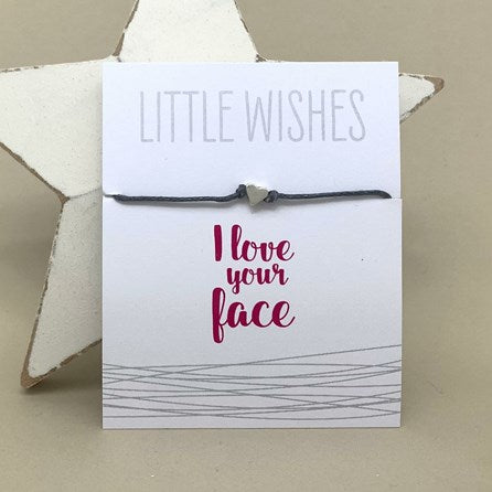 'I Love Your Face' Wish Bracelet