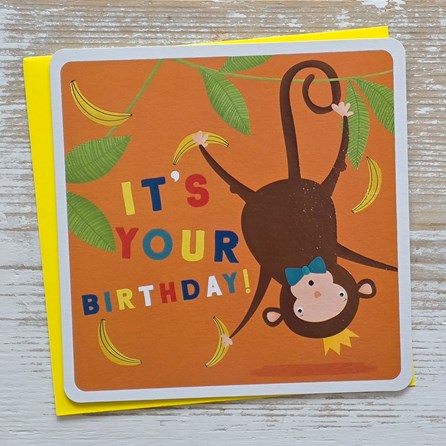 'It's Your Birthday!' Monkey Card