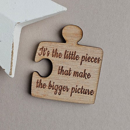 'Little Pieces...Bigger Picture' Jigsaw Pocket Token