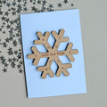 'Love and Hugs' Wooden Snowflake Token and Card