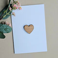 Mini Wooden Heart Token and Card