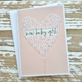 'New Baby Girl' Greetings Card